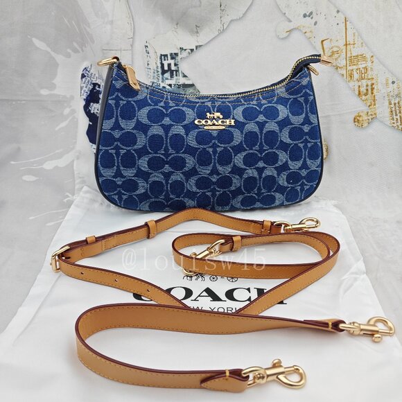 Coach Teri Crossbody Bag Denim Blue - Picture 1 of 12
